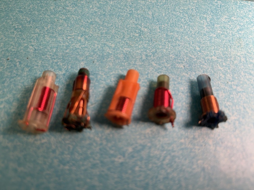 Assortment Of 5 Coil Inductors For Model Railroading
