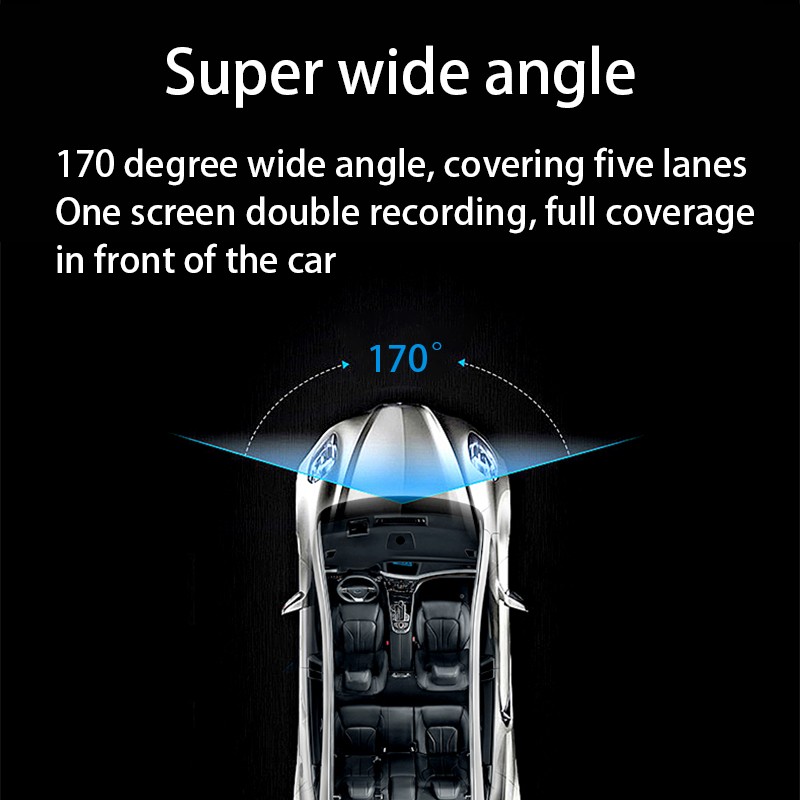 3 inch Car DVR Touch Screen Driving Video Recorder G-sensor Front+Inside Camera