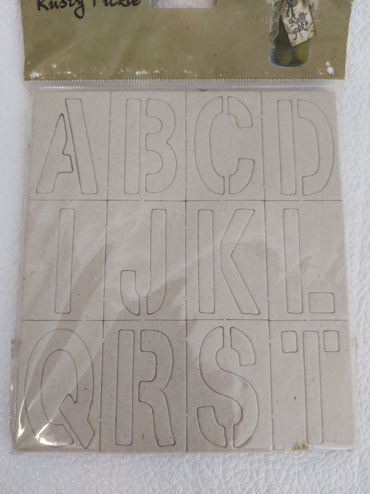 Rusty Pickle Chipboard Scrapbooking Letter Number Stencils