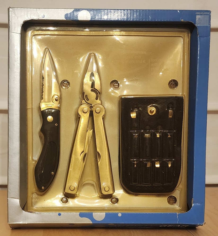 Target Activity Gear Utility Multi-Tool Set w/ Lock-blade Knife, Sheath & Bits