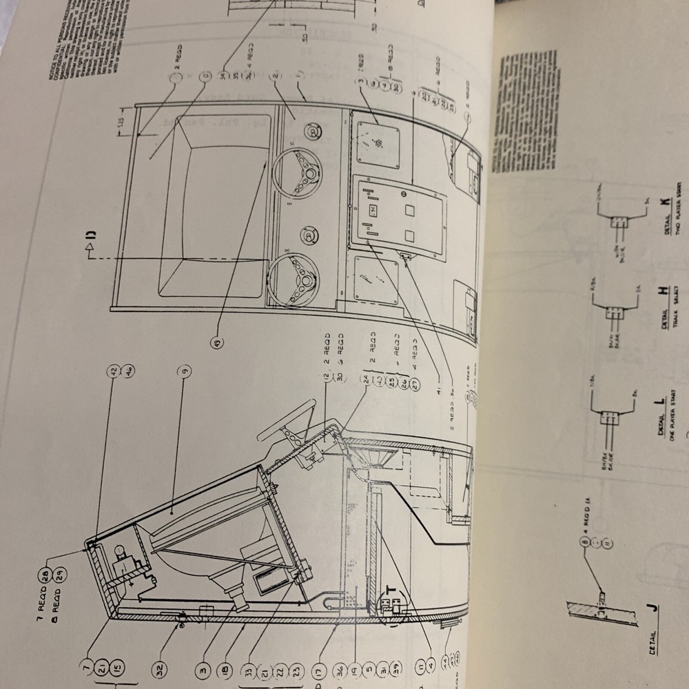 Missing Front Cover Original Atari Sprint 2 arcade video game manual