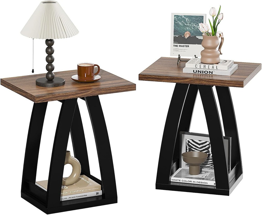 End Table Side Table Nightstand Sofa Side Table W/ Shelf Modern End Table Living