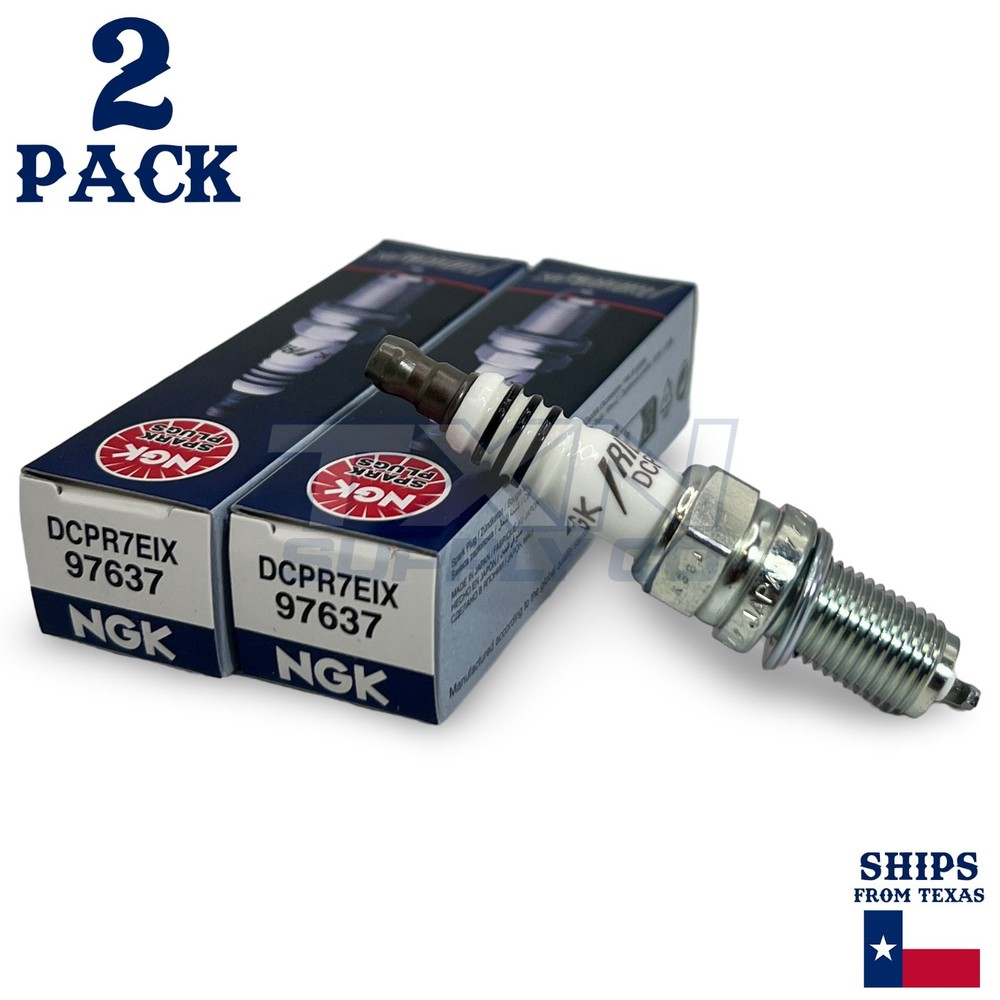 2 Pack NGK Iridium IX 97637 Spark Plugs DCPR7EIX SOLID
