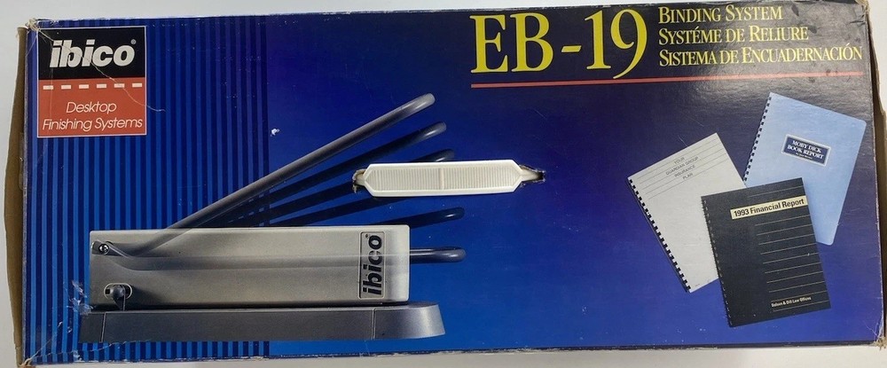IBICO Desktop Binding System Model EB-19 with Original Box