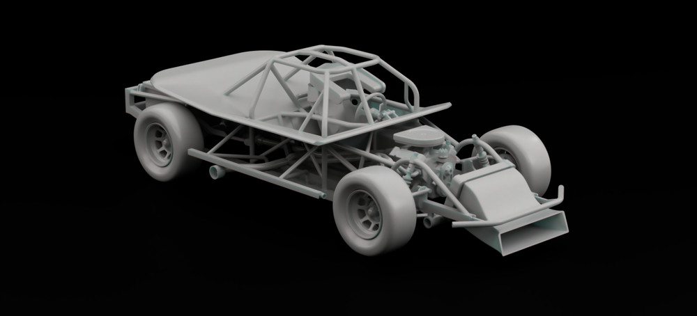 3D Printed Super Late Model in 1/25 Scale Model Kit