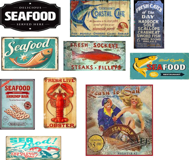 o scale seafood restaurant decals