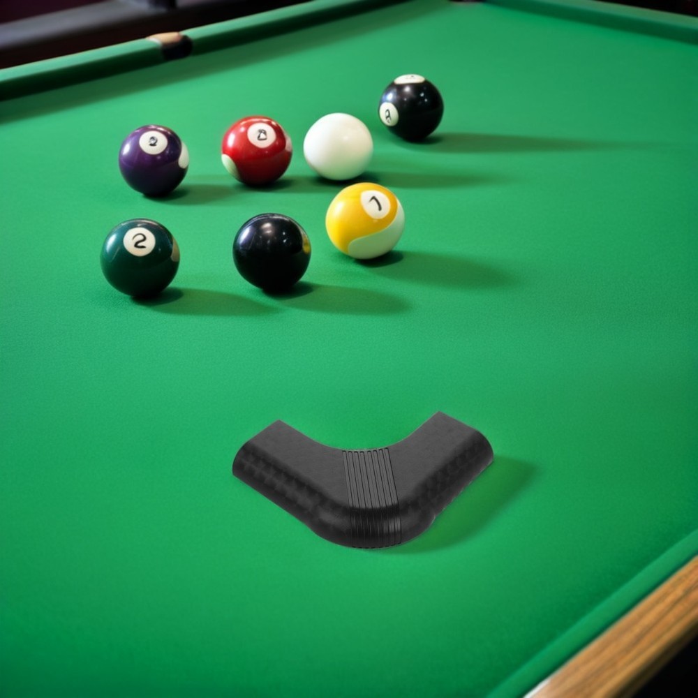 6pcs Pool Table Corner Guards Edge Bumper Covers Nylon (Black) - For Billiard