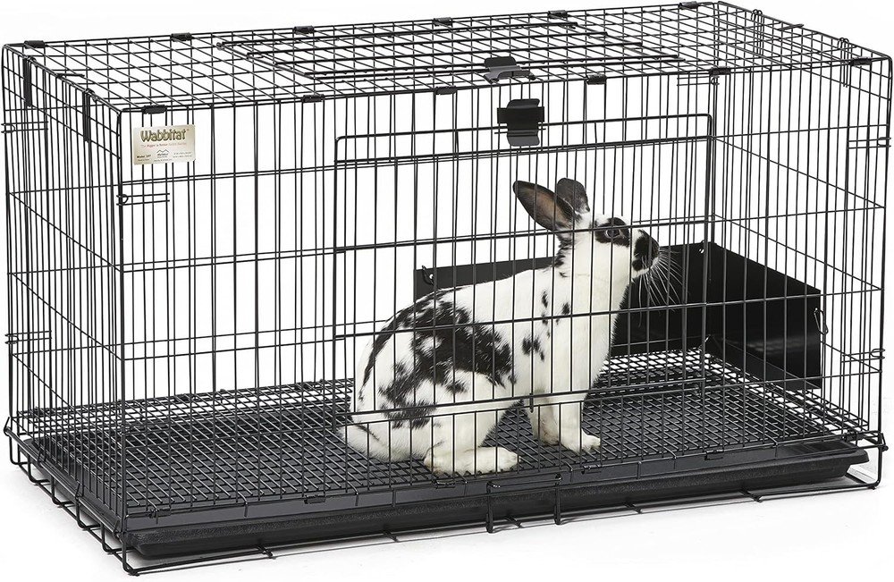 Rabbit Cage Metal Large Size with Removable Tray Top Front Doors