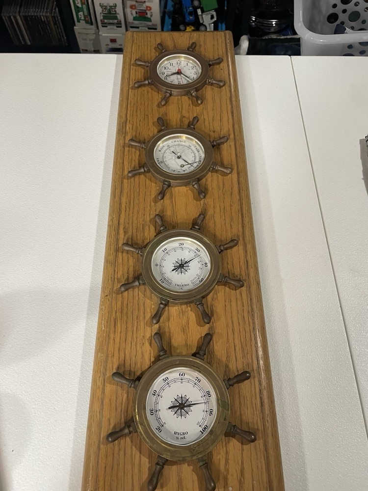 Nautical Wall Decor, Barometer, Quartz, Thermo, Hydro, Read Description