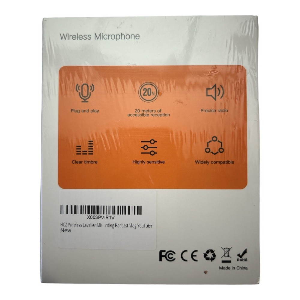 Wireless Lavalier Microphone – Mini Clip Mic for Android & iPhone Recording