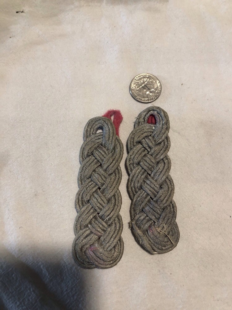 WWII German Shoulder Boards Pair - Oberst - Backing Stitching Glows
