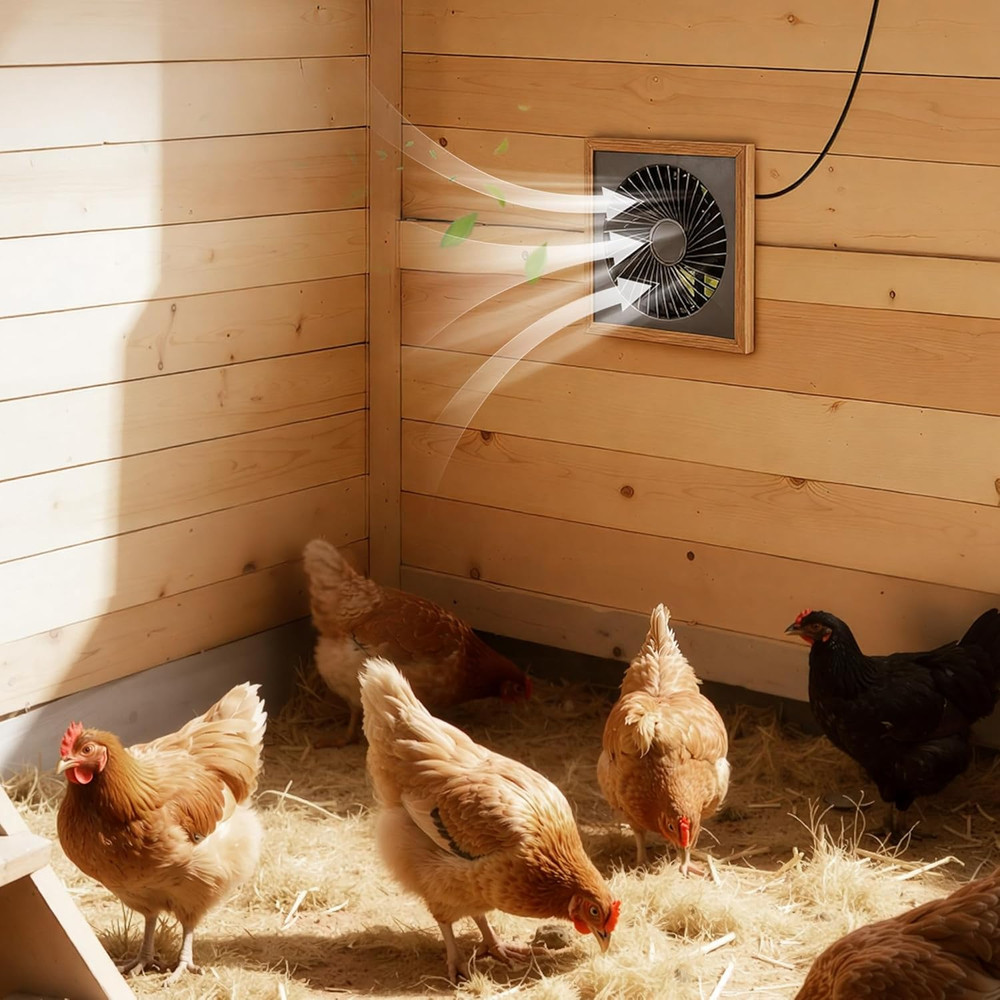 Solar Powered Fan, 25W Solar Panel with 220 CFM Airflow, Adjustable Panel Angle,