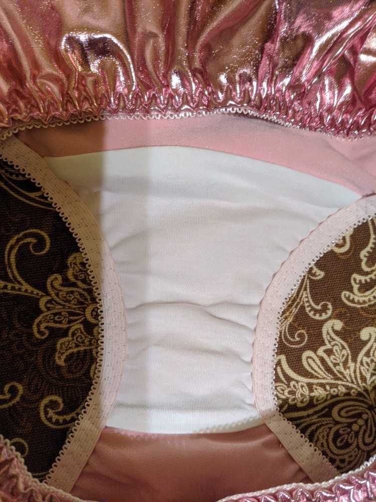 Vtg Satin String Bikini Panties Size L/XL