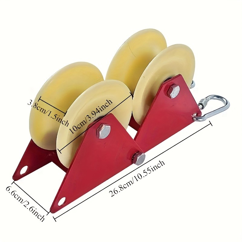 Multi-Functional Stylish 2PCS Heavy-Duty Foldable Manual Pulley System with Hook