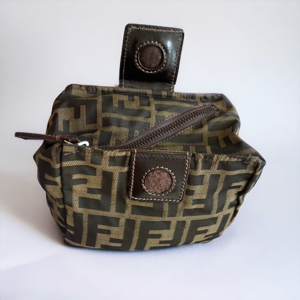 Fendi Zucca Pouch Accesary Purse Authentic