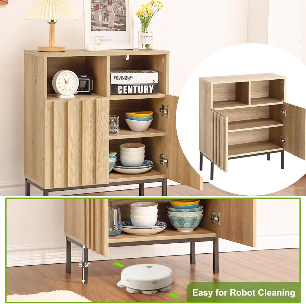 Buffet Cabinet Sideboard Modern Industrial Storage Cabinet Accent Table