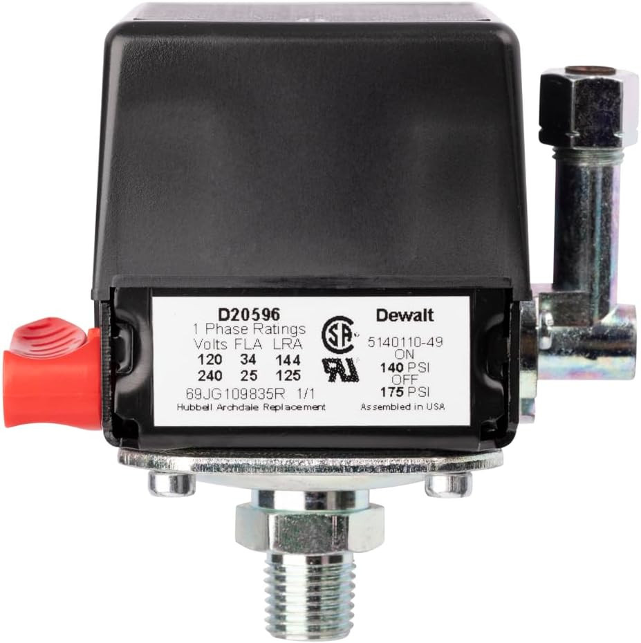 D20596 Pressure Switch Replacement for Craftsman Air Compressor 145/175 C