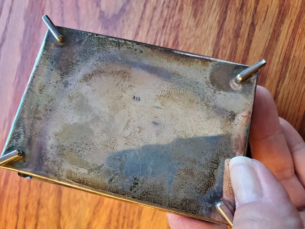 Art Deco Sterling Silver Cigarette Case / Treasure Chest