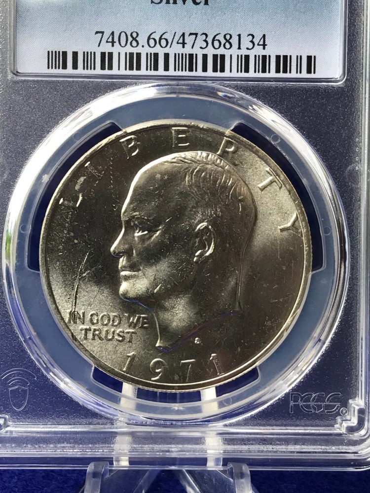 1971-S EISENHOWER SILVER $1 DOLLAR *PCGS MS66 GEM UNCIRCULATED*