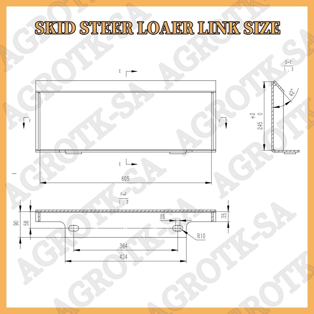 AGT M-DRG Single Arm Digger Bucket Skid Steer Loaders Attachment