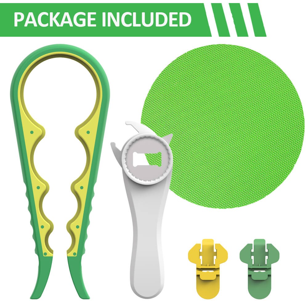 Lid Jar Opener for Weak Hands Rubber Jar Gripper Multi Function Bottle Opener US