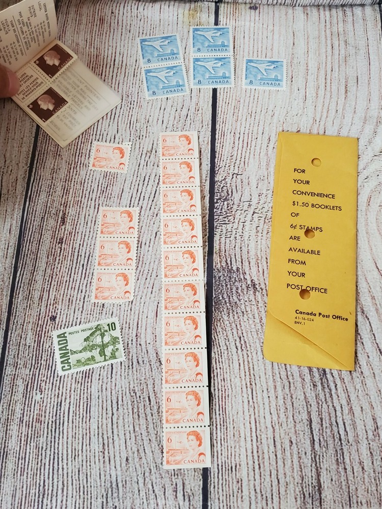 CANADA- 1 Cent, 6 Cent, 8 cent, 10 cent Postage Lot