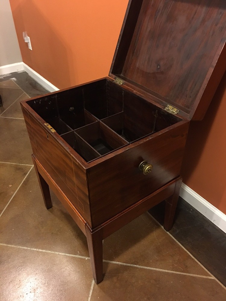 Antique Cellarette 19th C Mahogany