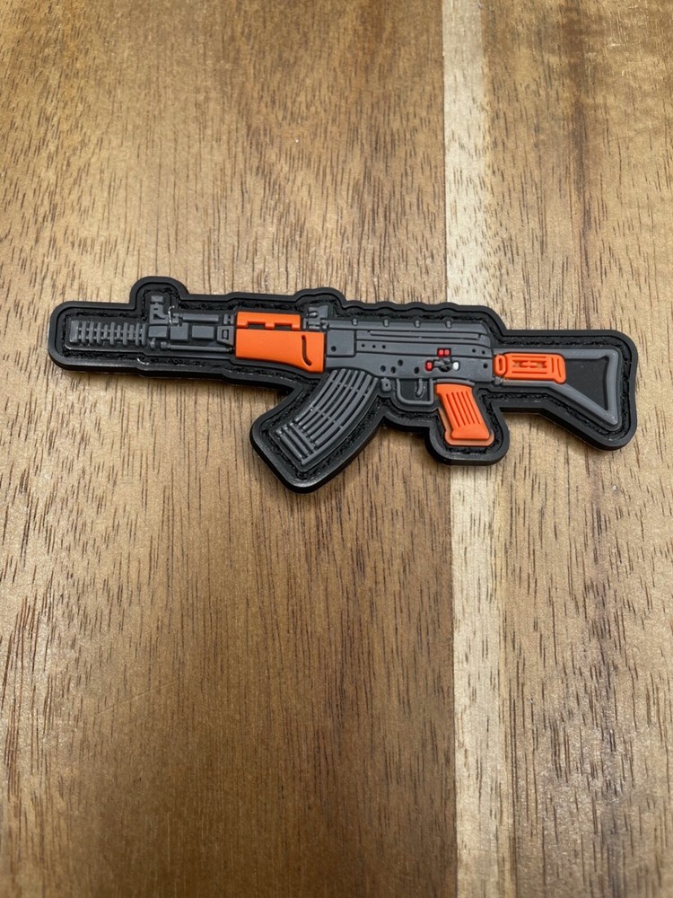 AK47 PVC Patch Hook Loop Airsoft Tactical Morale Russian Polytech Assault Rifle