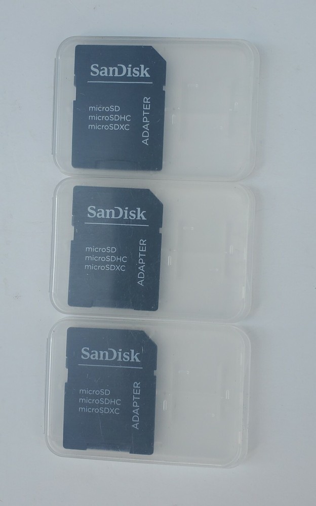 Three Sandisk Micro SD Adapter Micro SDHC Micro SDXC