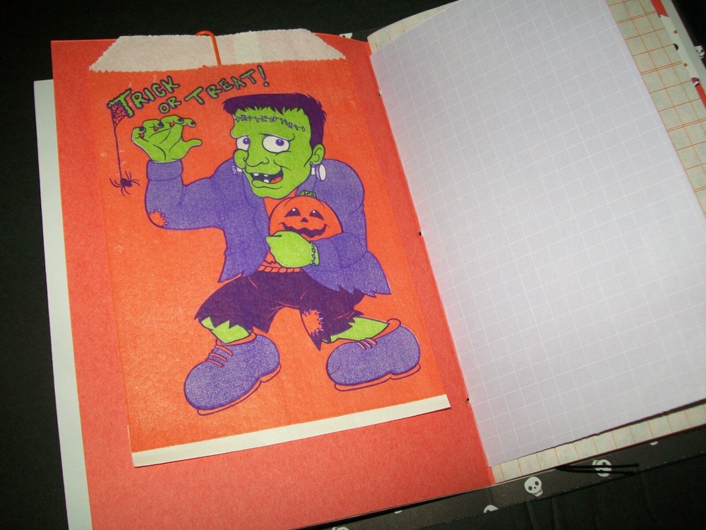 Halloween Junk Journal Folio Handmade Blank Journal With Ephemera