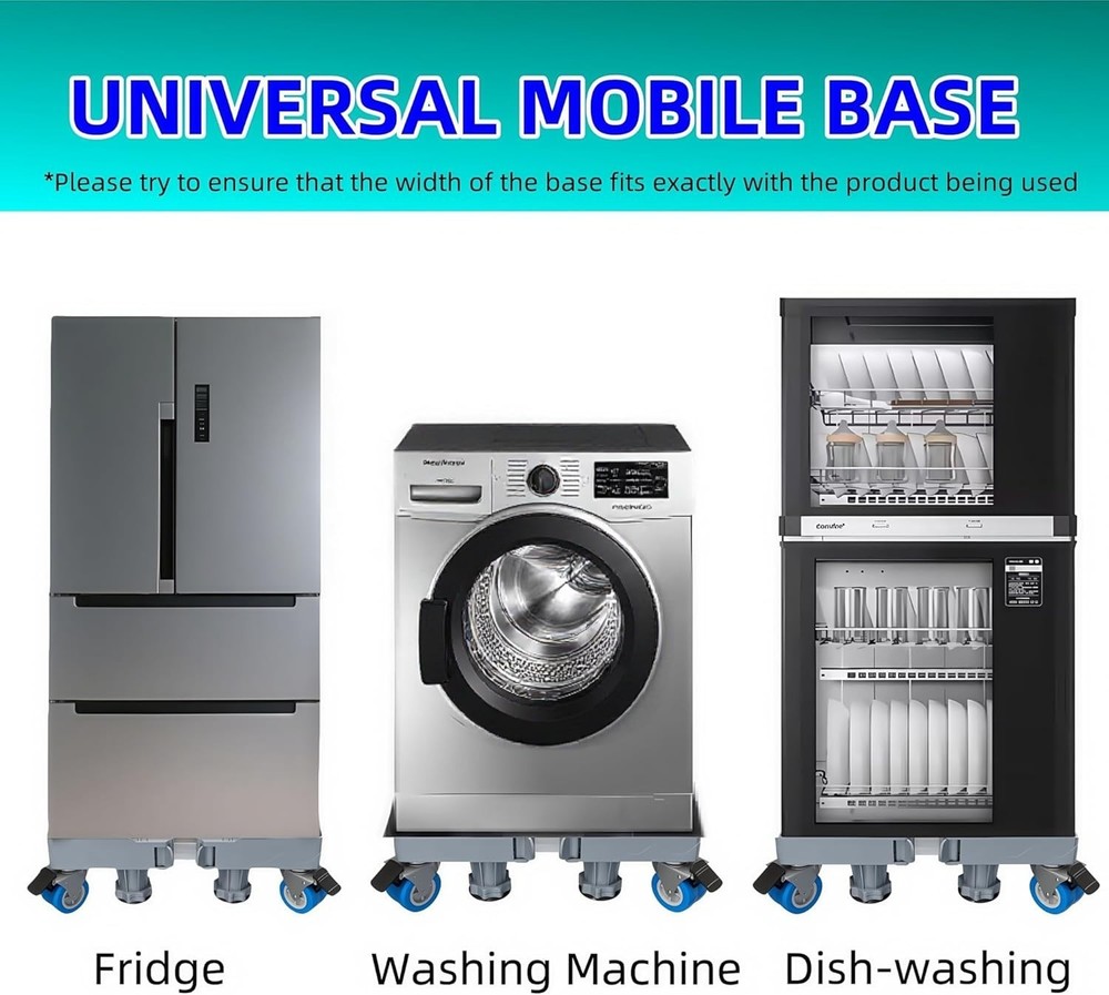 Rust-Resistant Washer & Dryer Stand with 4 Locking Wheels - 660 lbs Capacity