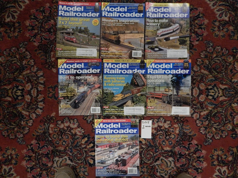 2015 2016 2017  model railroader magazine partial years 15 issues total
