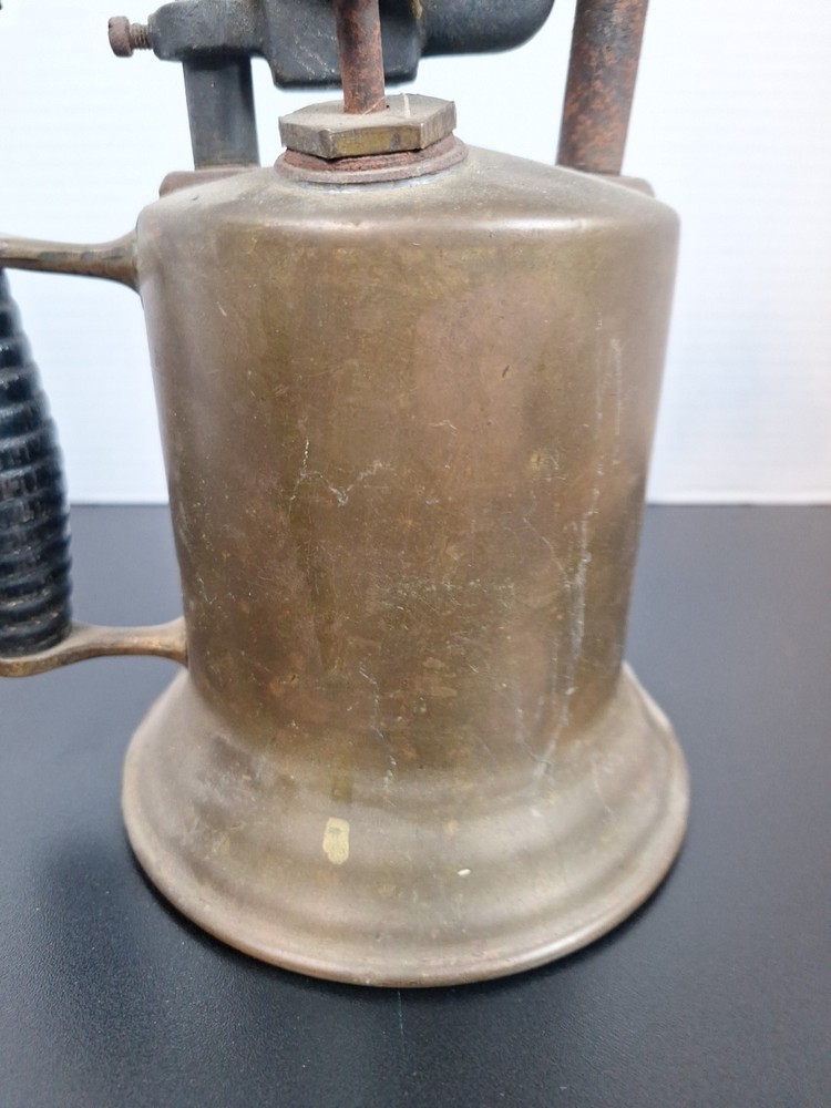Vtg Antique Brass Blowtorch