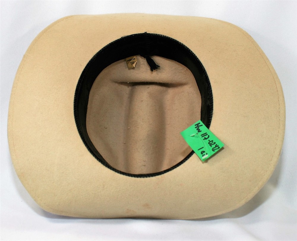 Western Hat Beige Medium M 100% wool Rubie's