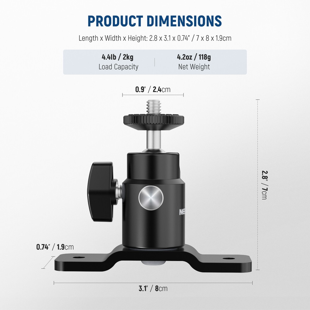 NEEWER 2 Pack T Type Wall Ceiling Mount, Ring Light Wall Mount Bracket