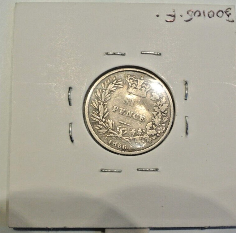 6 PENCE SILVER 1855 RARE
