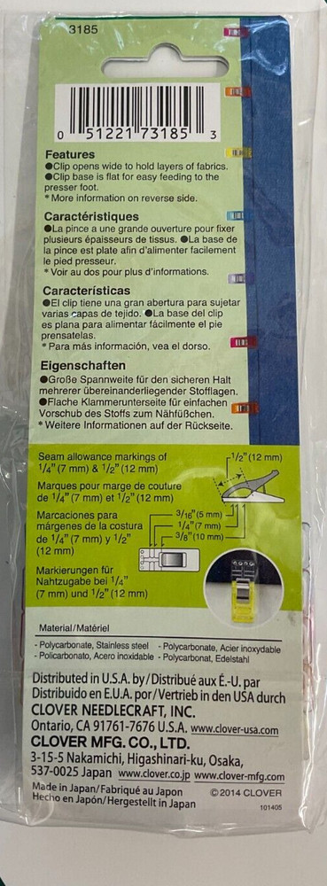 CLOVER #3185 - WONDER CLIPS, 10 PCS