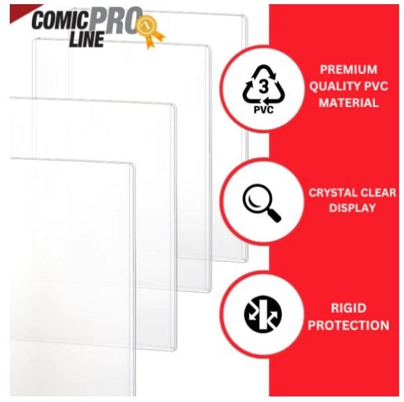 Comic Pro Line Silver Age - PVC Top Loader 7 1/4" x 10 1/2" - 10 PACK