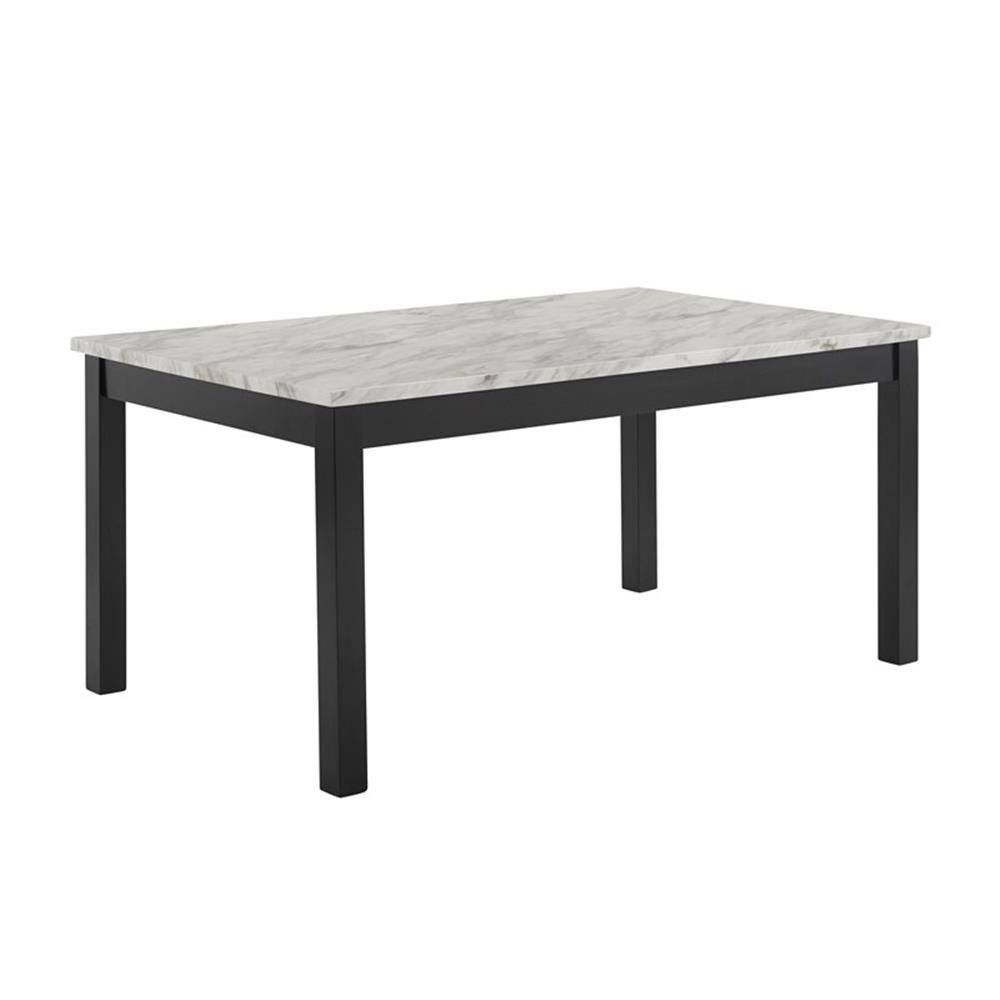 Pemberly Row 5-Piece Wood Rectangle Dining Table Set in Gray