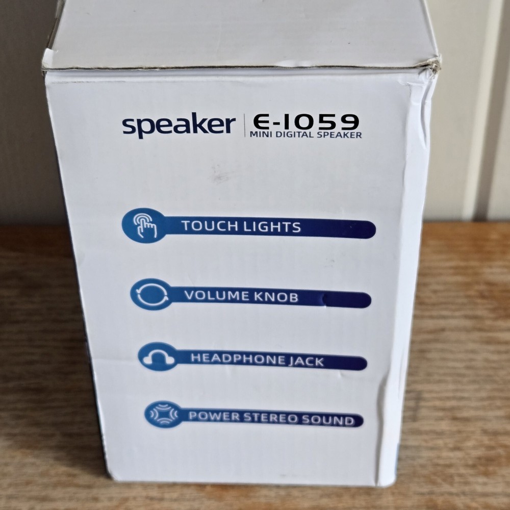 Lenrue E-1059 Mini Digital USB Computer Speakers - Black