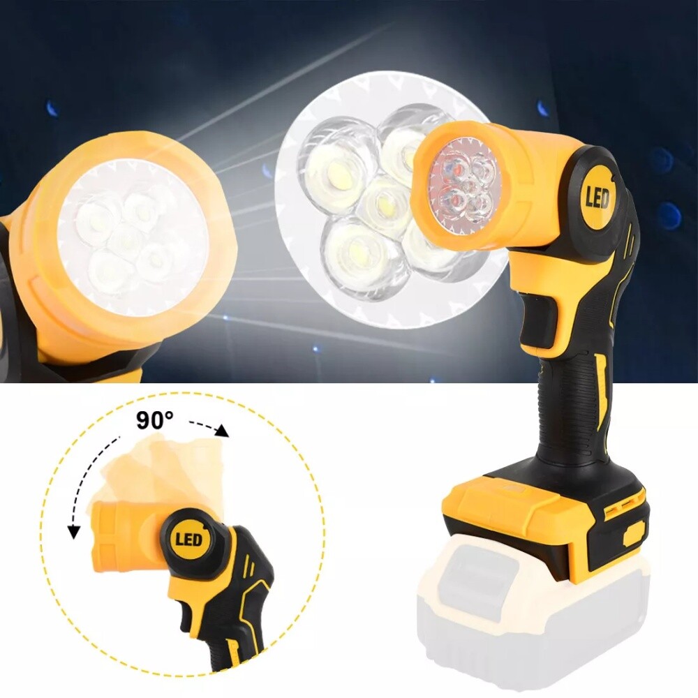 For DeWALT LED 20V 20Volt MAX Cordless LED Pivoting Work Light Flashlight TOOLS