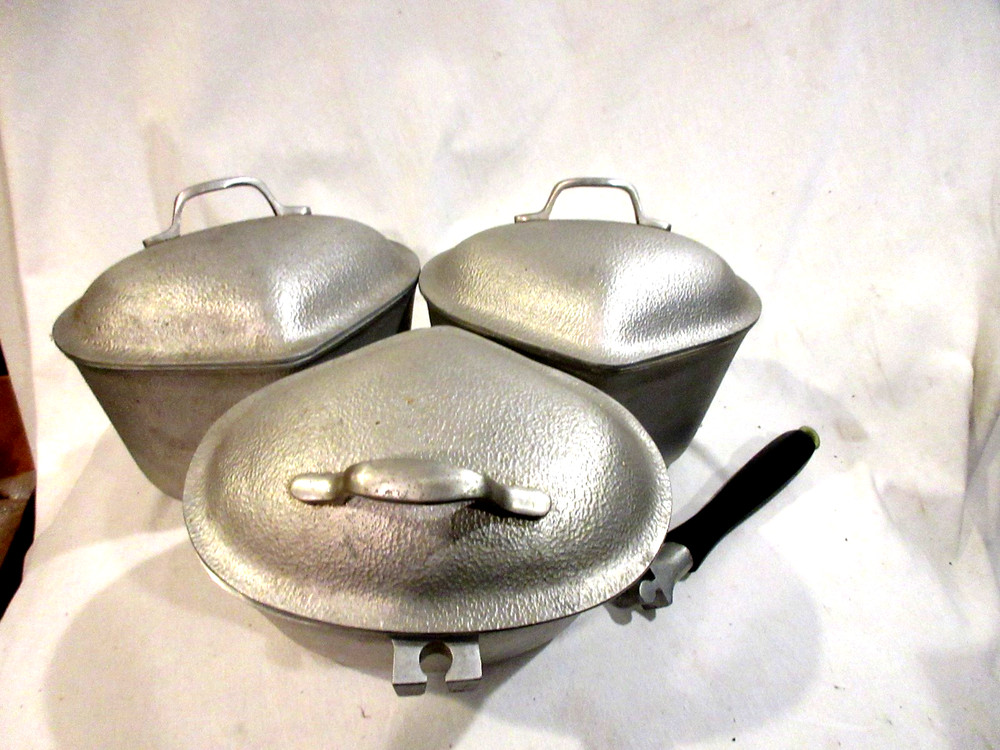 3-Silverseal Cookware Heart Shape/Triangular Aluminum Pots w/1-Handle