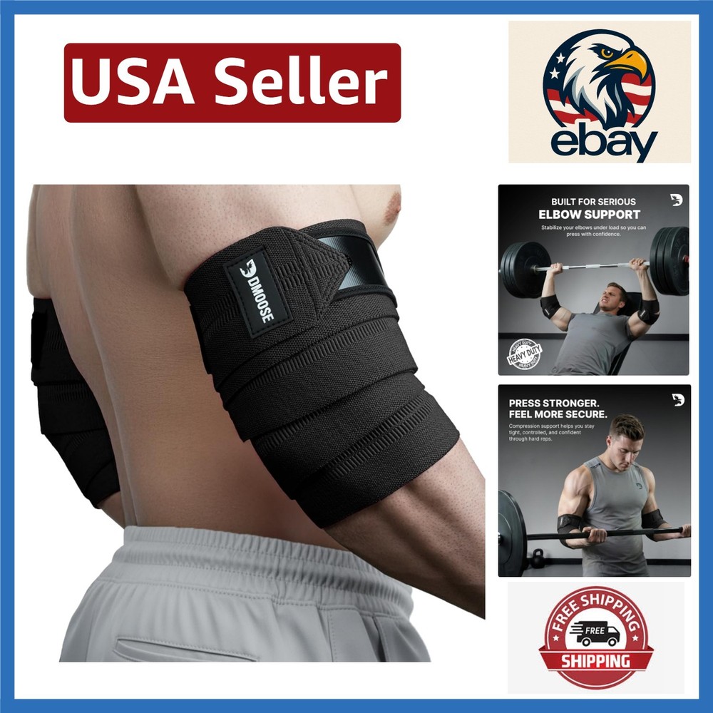 Breathable Elbow Wraps - 40'' Adjustable Straps for Joint Support & Performance