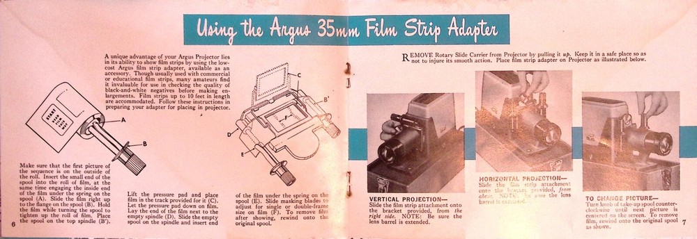 Argus 300 Projector Manual Vintage