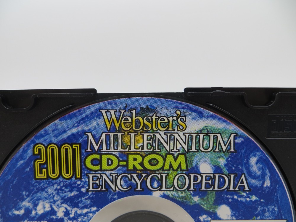 Webster's Millennium 2001 CD-ROM Encyclopedia PC computer disk WIN 95/98 vtg