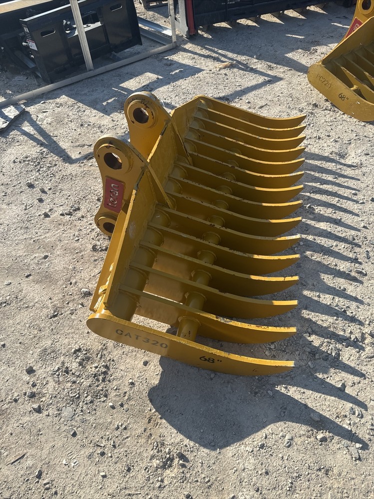 Cat 320 Excavator 68 Inch Root Rake 80 Mm Pins New