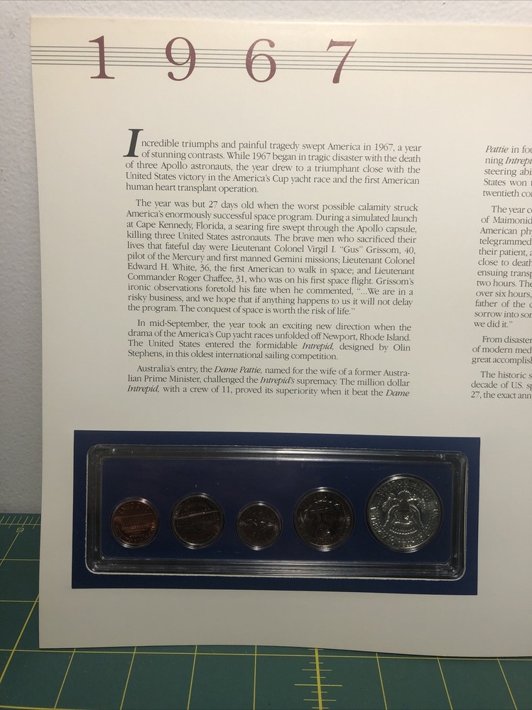 1967 Postal Commemorative Society Display Panel Special Mint Set + Stamps