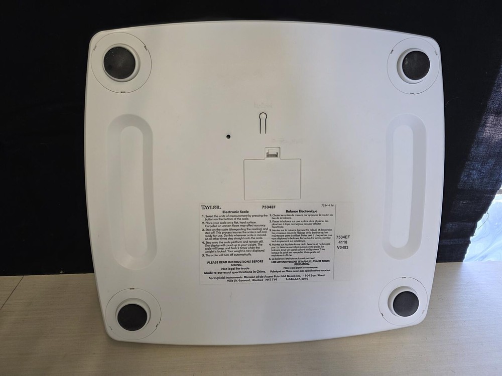 Taylor Digital Bathroom Scale with Blue Backlit Display