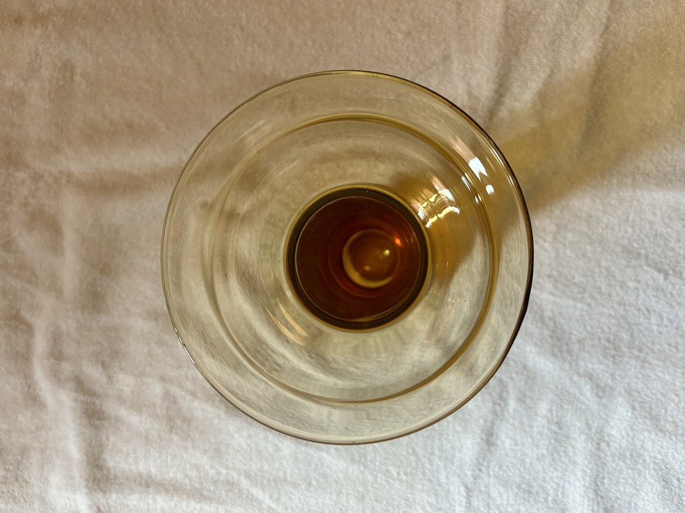 Vintage amber glass ice insert for pitcher