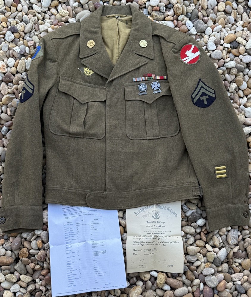 WW2 26th & 84th Infantry division ID Named Jacket with copy papers